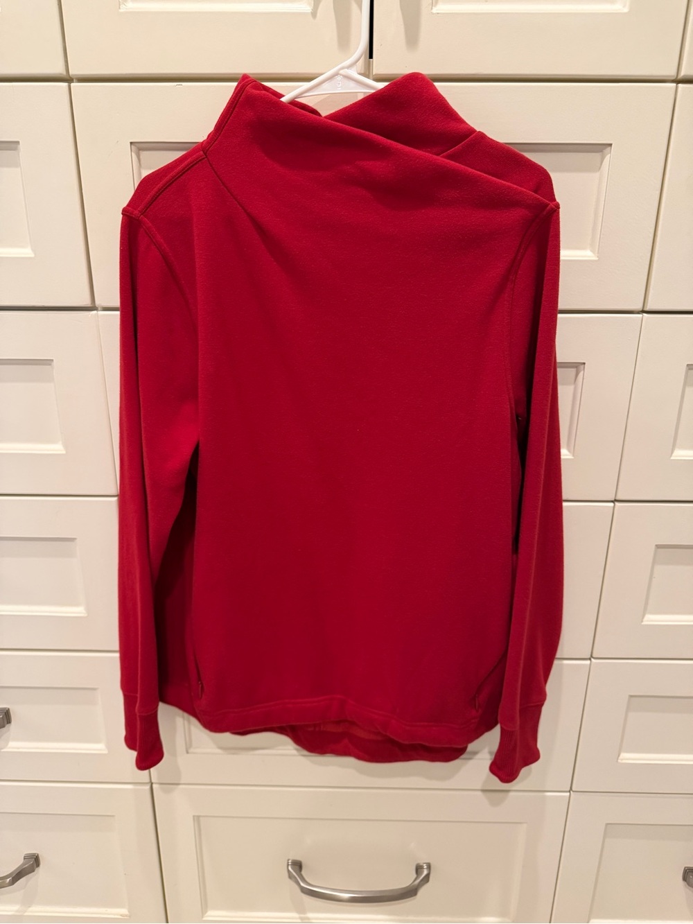 Athleta Cozy Karma Twist Neck Sweatshirt Red Size L #882476